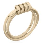 Wholesale Gold Plated Russian Interlocked Sterling Silver Ring