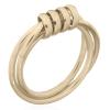 Gold Plated Russian Interlocked Sterling Silver Ring