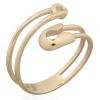 Gold Plated Paperclip Safety Pin Sterling Silver Ring