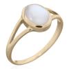 Radiant Gold Plated Bezel Mother Of Pearl Silver Split Shank