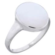Wholesale Radiant Smooth Oval Mother Of Pearl Silver Ring