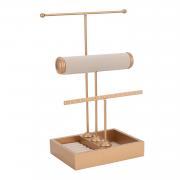 Looking to Buy Golden Metal T-Shaped Bracelet Ring Earring Jewelry Organizers