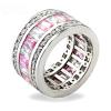 Sell Pink CZ Sterling Silver Eternity Rings (Canada)