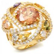 Sell Round Cut Champagne CZ Rings (Canada)