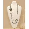 GLASS BEADS & LINKED LOOPS NECKLACE