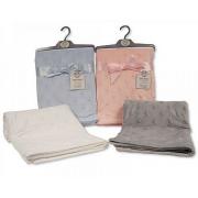 Wholesale Baby Star Embossed Velour Wrap - 4 Colours