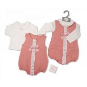 Wholesale Baby Girls 2 Pieces Romper Set With Lace And Bow