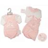 Baby Girls 2 Pieces Romper Set With Bow And Hat - Swan