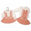 Baby 2 Pieces Dress Set with Lace and Bows - Dusty Pink children clothing wholesale