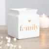 White Family Cutout Oil Burner