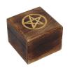 Pentagram Brass Inlay Wooden Box wholesale wood handicrafts