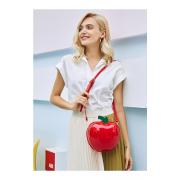 Wholesale Shine Faux Leather Apple Crossbody Bag 