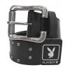 Joblot Of 10 Playboy Silver Buckle Studded Belts Black Unisex PM0116-BLK