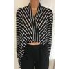 Wholesale Joblot Of 10 Avon Womens Mono Stripe Waterfall Cardigans 2 Sizes wholesale jackets