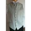 Wholesale Joblot Of 10 Mens Gold Diamond Check On Silver/Blue Waistcoats