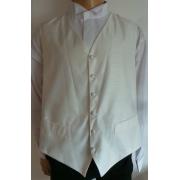 Wholesale One Off Joblot Of 14 Mens Beau Monde Ivory Faint-Stripe Waistcoats