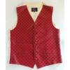 One Off Joblot Of 11 Mens & Boys Gold Link On Red Waistcoats Mixed Sizes