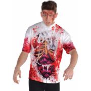 Wholesale Wholesale Joblot Of 10 Amscan Mens Horror T-Shirt Blood & Guts Size XL