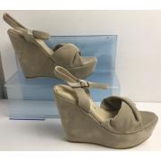 Wholesale Wholesale Joblot Of 20 KOI Couture Ladies Beige Suede-Feel Wedge Heels Sizes 3-8