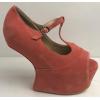 One Off Joblot Of 9 KOI Couture Coral Suede PU Platform Heel Sizes 4-6