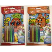 Wholesale One Off Joblot Of 1314 Reeves Mini Felt Tip Pens By Numbers (Pack Of 5)