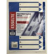 Wholesale One Off Joblot Of 400 Esselte Polypropylene Index Printed 1-10 A4
