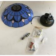 Wholesale One Off Joblot Of 16 HomeLava Blue Stained Glass 12" Flush Mount Ceiling Light