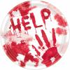 Wholesale Joblot Of 30 Amscan Bloody Good Time 'HELP' Paper Plates (Pack Of 18) gifts wholesale