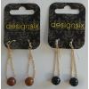 Wholesale Joblot Of 20 DesignSix Savage Earrings Gold Natural/Navy 1669 wholesale jewellery
