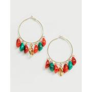 Wholesale Wholesale Joblot Of 30 DesignB London Bright Resin Shell Gold Hoop Earrings
