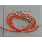 Wholesale Wholesale Joblot Of 10 Estella Bartlett Coral Pink/Silver Bracelets