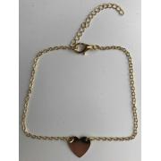 Wholesale Joblot Of 4 Ladies Dainty Gold Anklets With Heart Pendants
