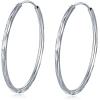 Joblot Of 6 MBLife 925 Sterling Silver Diamond-Cut Thin Hoop Earrings 1.5