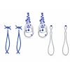 One Off Joblot Of 7 MBLife 925 Sterling Silver & Blue Cubic Zirconia Earrings jewellery wholesale