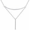 Joblot Of 6 925 Sterling Silver Minimalist Geometric Curved Tube Necklaces