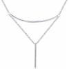 Joblot Of 6 925 Sterling Silver Minimalist Geometric Curved Tube Necklaces jewellery wholesale