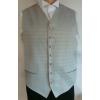 One Off Joblot Of 7 Boys Gold Diamond Check On Silver/Blue Waistcoats