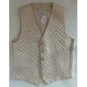 Wholesale One Off Joblot Of 10 Mens Gold Chevron Waistcoats With Matching Accessories
