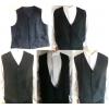 One Off Joblot Of 8 Mens Grey, Black & Navy Waistcoats Various Styles & Sizes