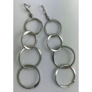 Wholesale One Off Joblot Of 30 Ladies Hoop Link Hook Earrings In Silver