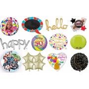Wholesale One Off Joblot Of 114 Amscan Anagram Balloons - Good Variety Included