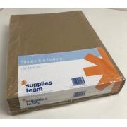Wholesale One Off Joblot Of 35 Supplies Team Square Cut Folders A4 Kraft (Pack Of 100)