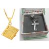 One Off Joblot Of 4 MBLife Mini Holy Bible & Silver Cross Necklaces