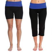 Wholesale One Off Joblot Of 40 Blis Black/Cobalt Yoga/Fitness Leggings/Shorts