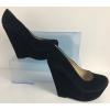 One Off Joblot Of 8 KOI Couture Ladies Black Suede PU Wedge Heel Sizes 5-7 HR25