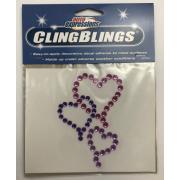 Wholesale Joblot Of 210 Auto Expressions Cling Blings Heart Adhesive Decal For Cars Etc