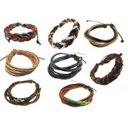 Wholesale Wholesale Lot Of 100 Leather And Some Faux Leather Bracelets, Mens & Womens