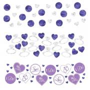 Wholesale Wholesale Joblot Of 48 Amscan Confetti Mr Mrs Purple/Silver Confetti Pack 34g