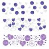 Wholesale Joblot Of 48 Amscan Confetti Mr Mrs Purple/Silver Confetti Pack 34g