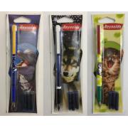 Wholesale One Off Joblot Of 162 Reynolds Animal Themed Fountain Pens With 3 Cartridges
